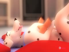 White dog getting fucked by gay beastiality lover